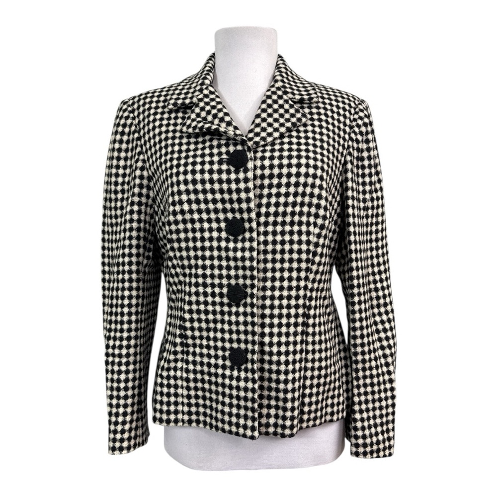 Talbots Women's Petite 10 10P Wool Blend Suit Jacket Lined Long Sleeves Collared